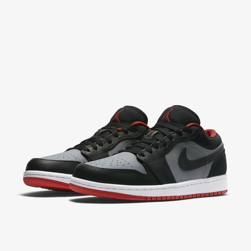 Grey and red hot sale jordan 1